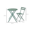 Bistroset tafel + 2 stoelen - groen - ⌀59x70 | 41x44x81 cm