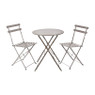 Bistroset tafel + 2 stoelen - grijs -⌀59x70 | 41x44x81 cm