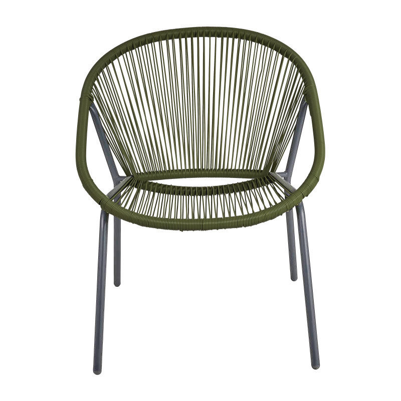 Stapelstoel metaaldraad - groen - 71x62x83 cm