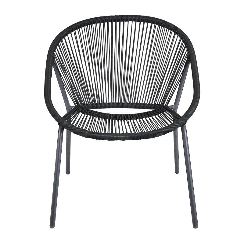 Stapelstoel metaaldraad - grijs - 71x71x83 cm