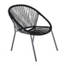 Stapelstoel metaaldraad - zwart - 71x71x83 cm