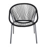Stapelstoel metaaldraad - zwart - 71x71x83 cm