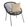Stapelstoel metaaldraad - zwart - 71x71x83 cm