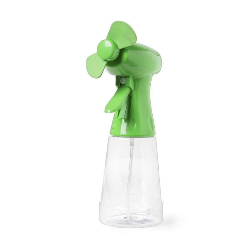 Handventilator met waterspray - groen - 350 ml