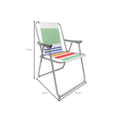 Klapstoel - gestreept - 55x52x76 cm 