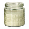 Citronella kaars in glas - blokpatroon - ø11.2x12 cm