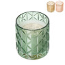 Citronella kaars in geribbeld glas - ø7.2x8 cm - diverse varianten