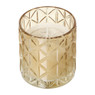 Citronella kaars in geribbeld glas - ø7.2x8 cm - diverse varianten