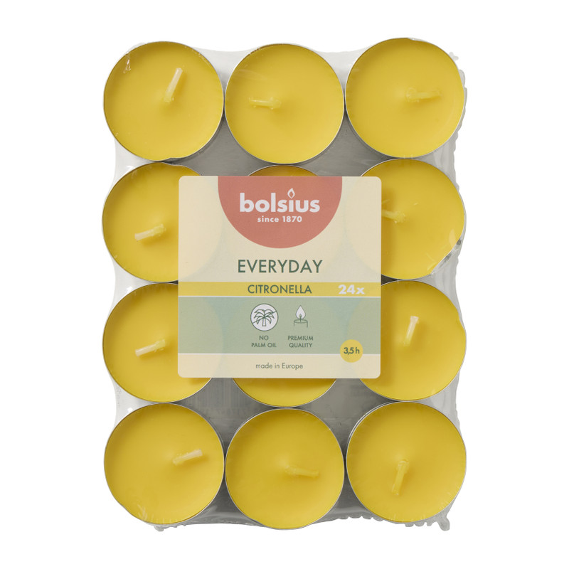 Geur waxinelichten Bolsius - citronella - set van 24
