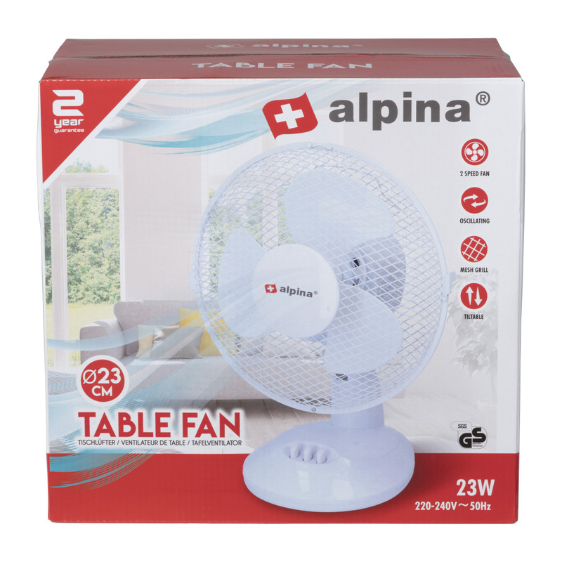 Alpina tafelventilator - 20 watt - ø23 cm