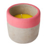 Citronella kaars in beton pot - diverse kleuren - ø8x8 cm