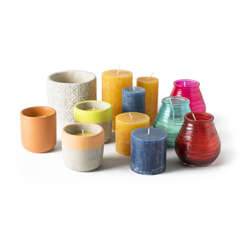 Citronella kaars terracotta - ø8x8 cm 