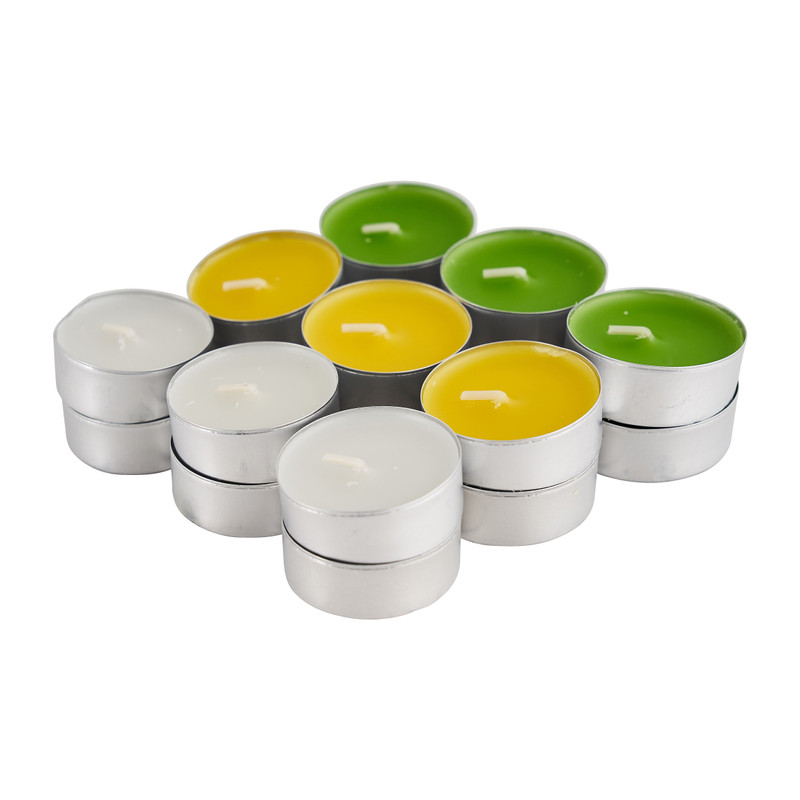 Theelichten basilicum - set van 18