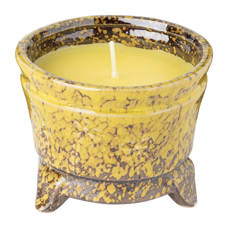 Citronella kaars in pot - diverse kleuren - ⌀10x8 cm