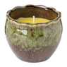 Citronella kaars in ribbel pot - diverse kleuren - ⌀10x8 cm
