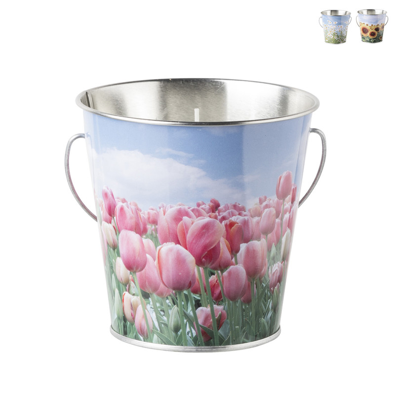 Citronellakaars in emmer - diverse varianten - ⌀11x11 cm