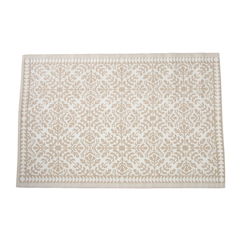 Buitenkleed ethnic - beige - 120x180 cm