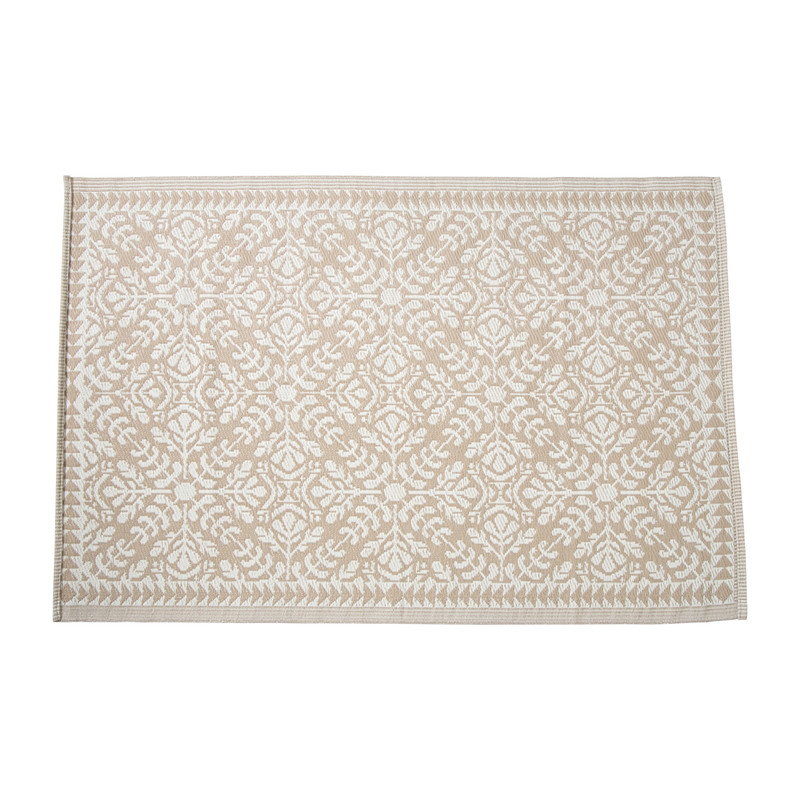 Buitenkleed ethnic - beige - 120x180 cm