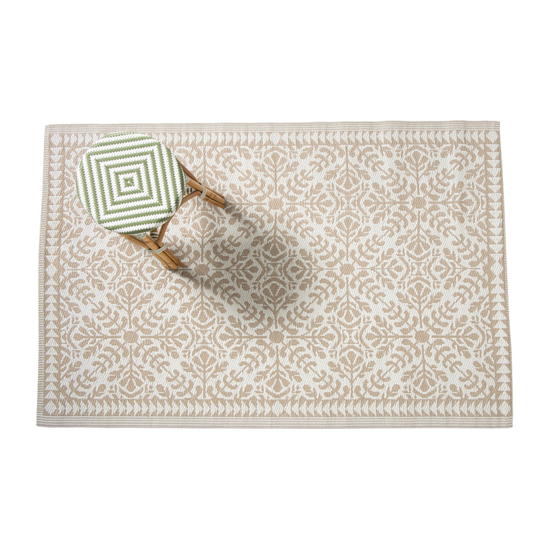 Buitenkleed ethnic - beige - 120x180 cm