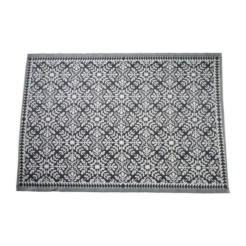 Buitenkleed ethnic - zwart - 160x230 cm