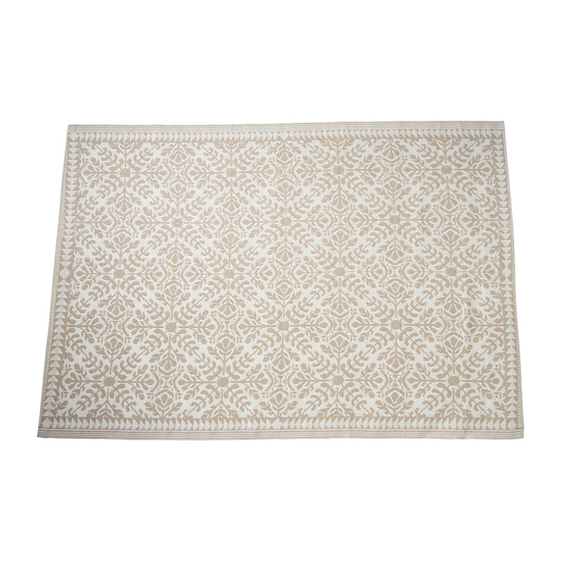 Buitenkleed ethnic - beige - 160x230 cm