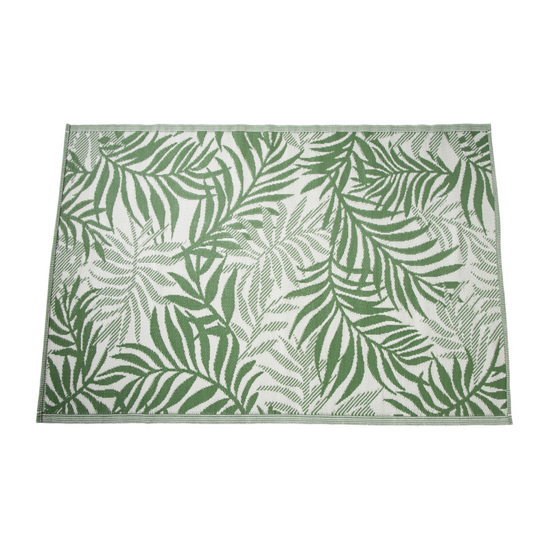 Buitenkleed leaves - groen - 160x230 cm