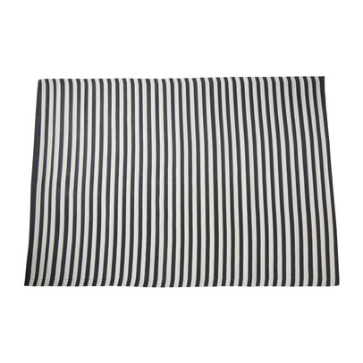 Buitenkleed streep - zwart/wit - 160x230 cm
