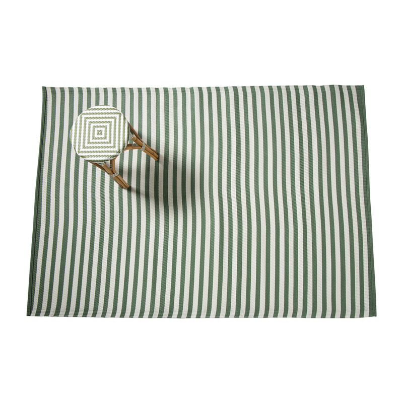 Buitenkleed streep - groen - 160x230 cm