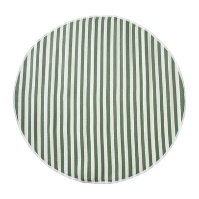 Buitenkleed streep - groen - ø150 cm