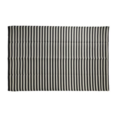 Buitenkleed streep - zwart/wit - 200x300 cm