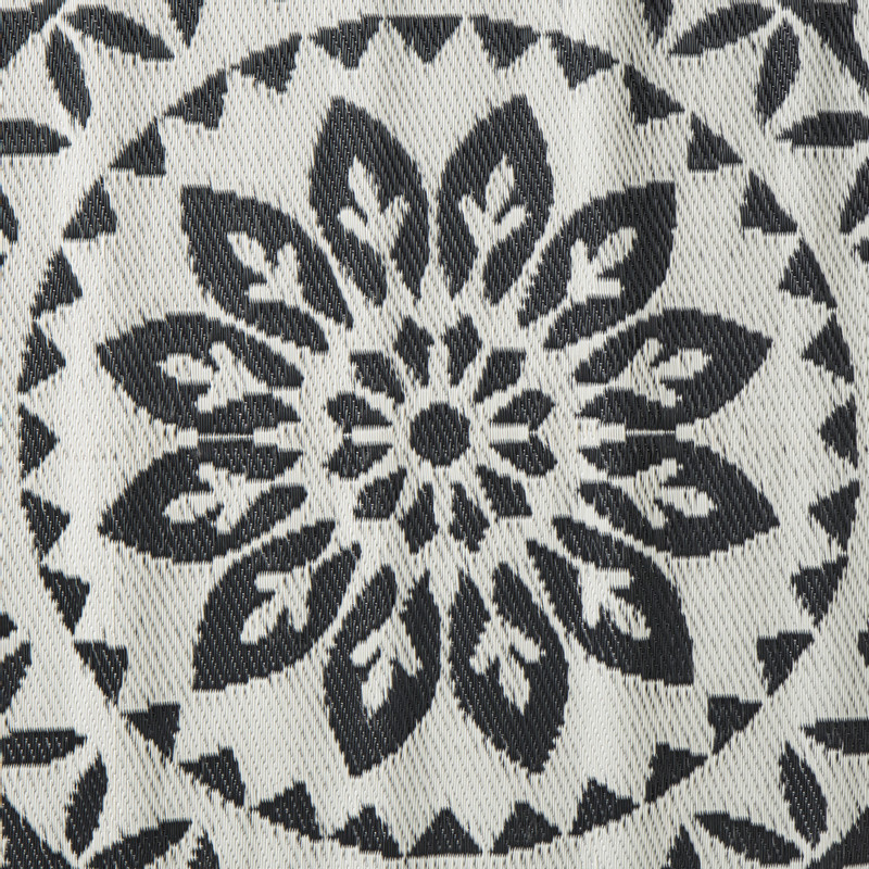 Buitenkleed bloem - zwart - ø150 cm