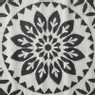 Buitenkleed bloem - zwart - ø150 cm