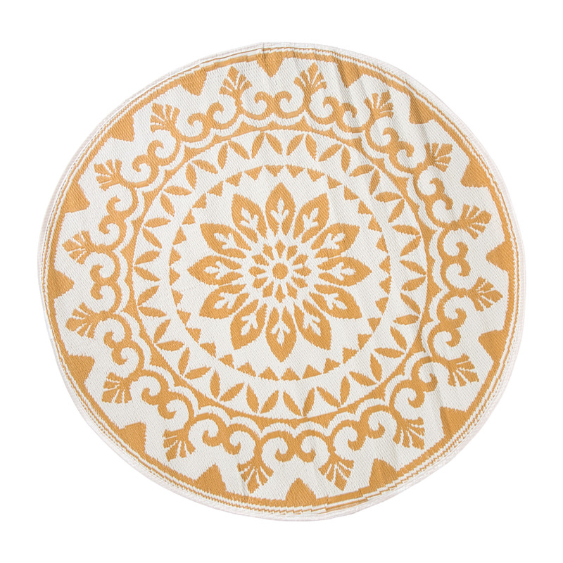 Buitenkleed bloem - geel - ø150 cm