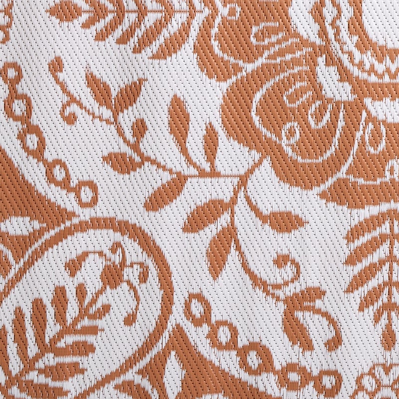 Buitenkleed damast - bruin - 160x230 cm