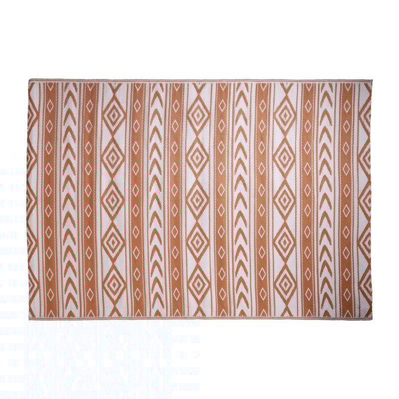 Buitenkleed tribal - bruin - 160x230 cm