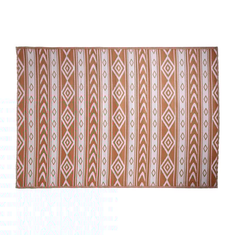 Buitenkleed tribal - bruin - 160x230 cm