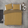 Dekbedovertrek 2-persoons - okergeel - 240x220 cm