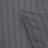 Dekbedovertrek 1-persoons - grijs gestreept - 140x220 cm