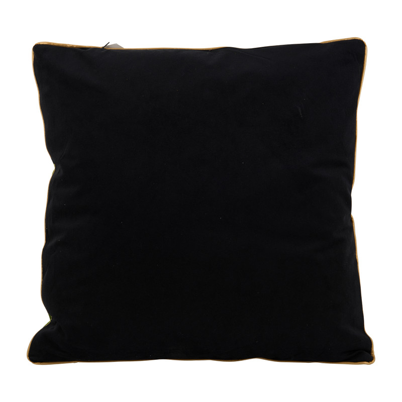 Sierkussen varenblad - zwart - 45x45 cm