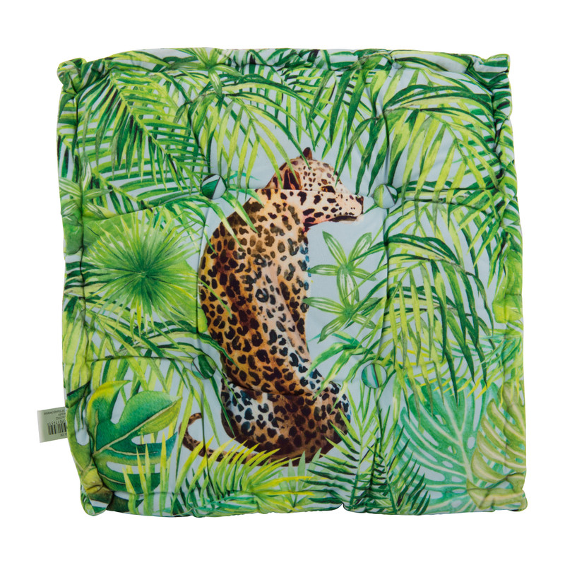 Matraskussen jungle luipaard -multikleur - 45x45 cm