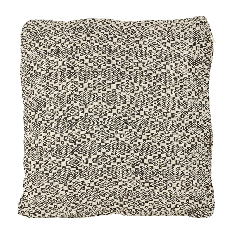 Sierkussen wit/zwart - ruitjes - 45x45 cm