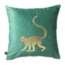 Kussen aap - groen/goud - 45x45 cm 
