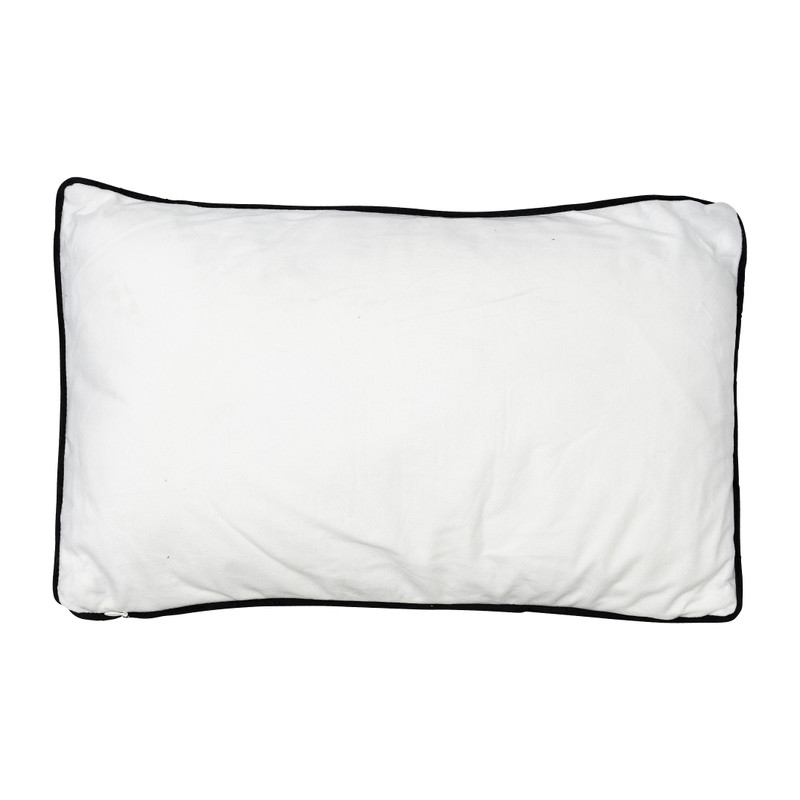 Sierkussen Bloom - wit/zwart - 30x50 cm