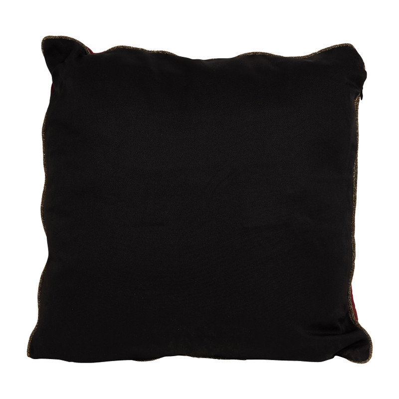 Sierkussen LED lichtjes - bordeauxrood - 45x45 cm 