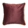 Sierkussen LED lichtjes - bordeauxrood - 45x45 cm 