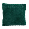 Sierkussen bont met dessin - groen - 45x45 cm 