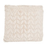 Sierkussen bont met dessin - beige - 45x45 cm 