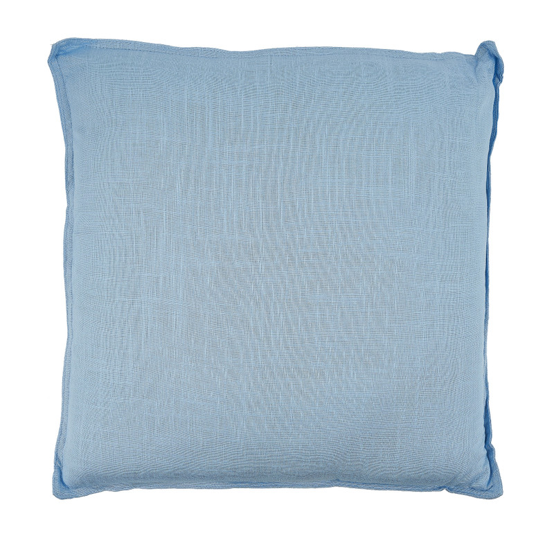 Linnen sierkussen - blauw - 43x43 cm