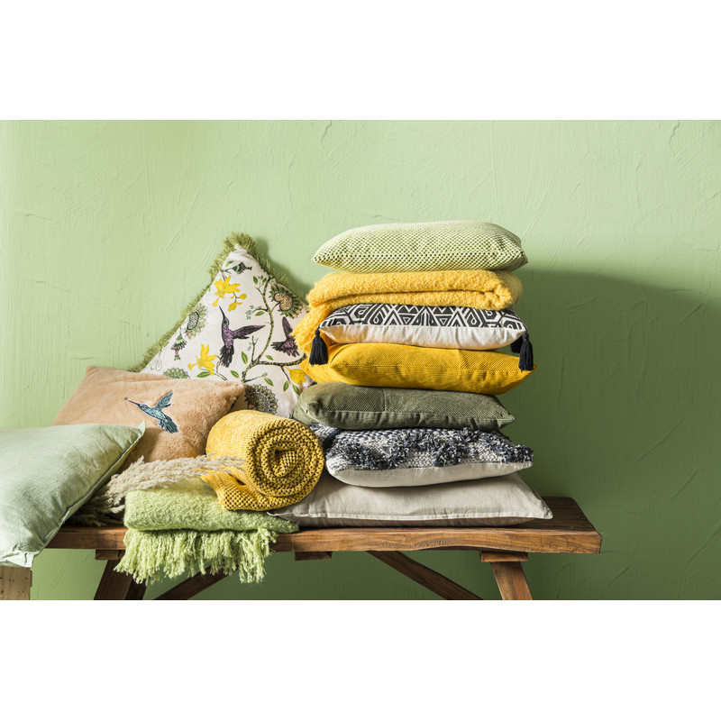 Linnen sierkussen - taupe - 60x60 cm