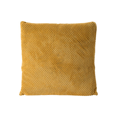 Sierkussen blokje - okergeel - 45x45 cm 